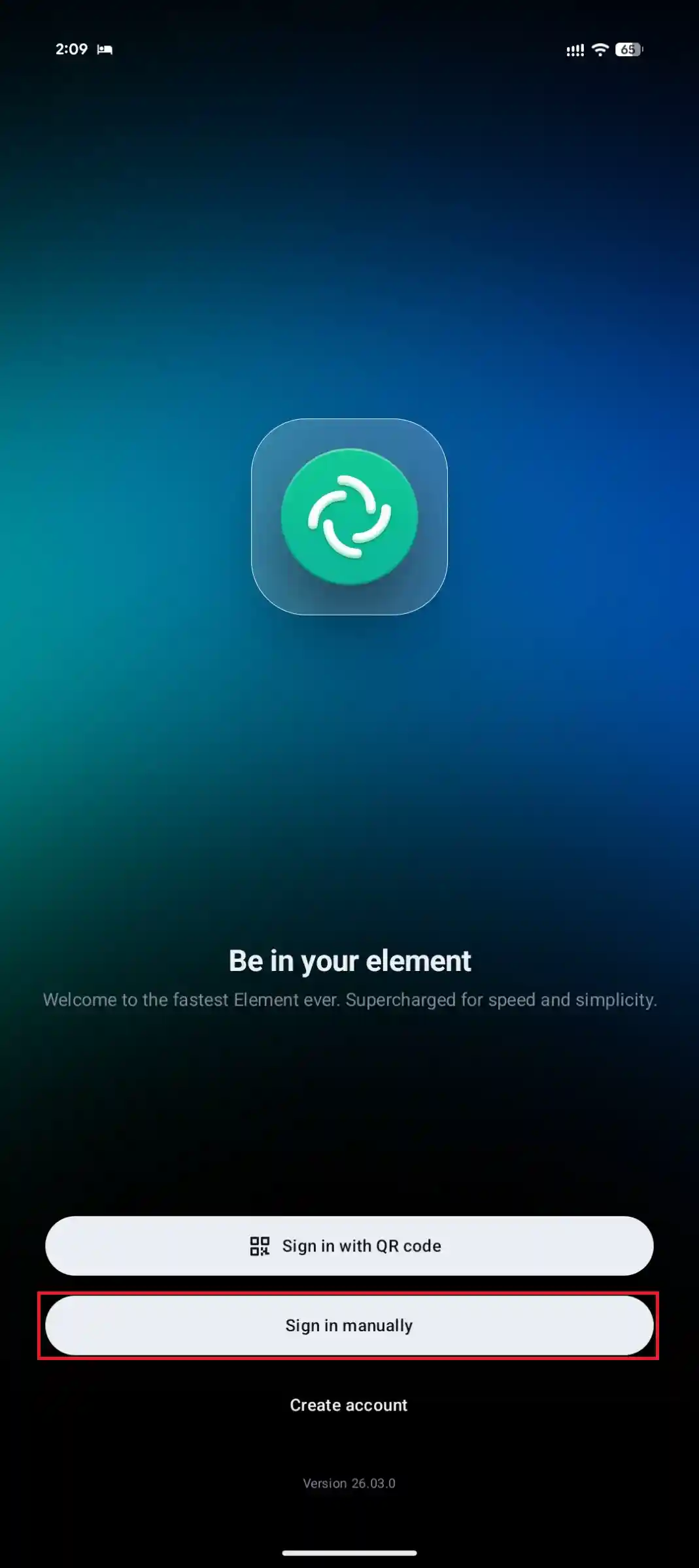 Be in your element 画面